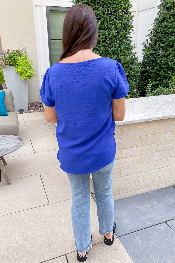 Wonder About You Royal Top - Lyla's: Clothing, Decor & More - Plano Boutique
