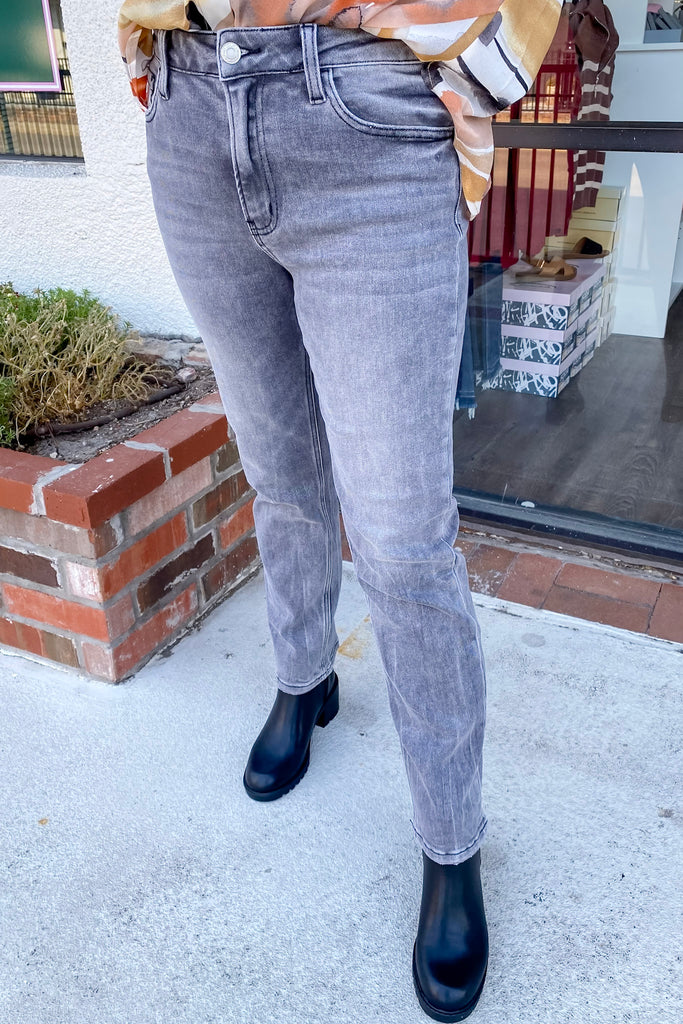 Jeanne Awesome High Rise Slim Straight Denim by Vervet - Lyla's: Clothing, Decor & More - Plano Boutique