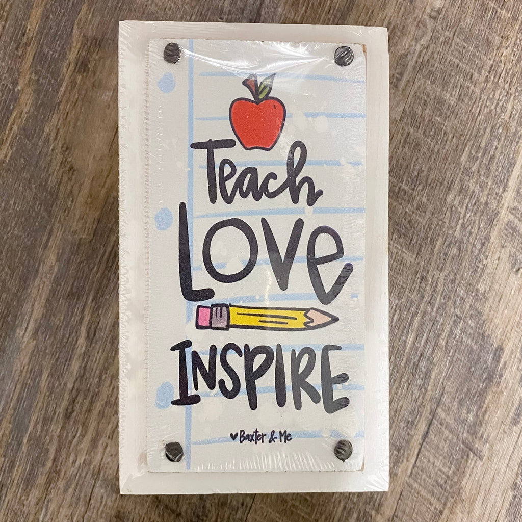 Teach Love Inspire Happy Block - Lyla's: Clothing, Decor & More - Plano Boutique