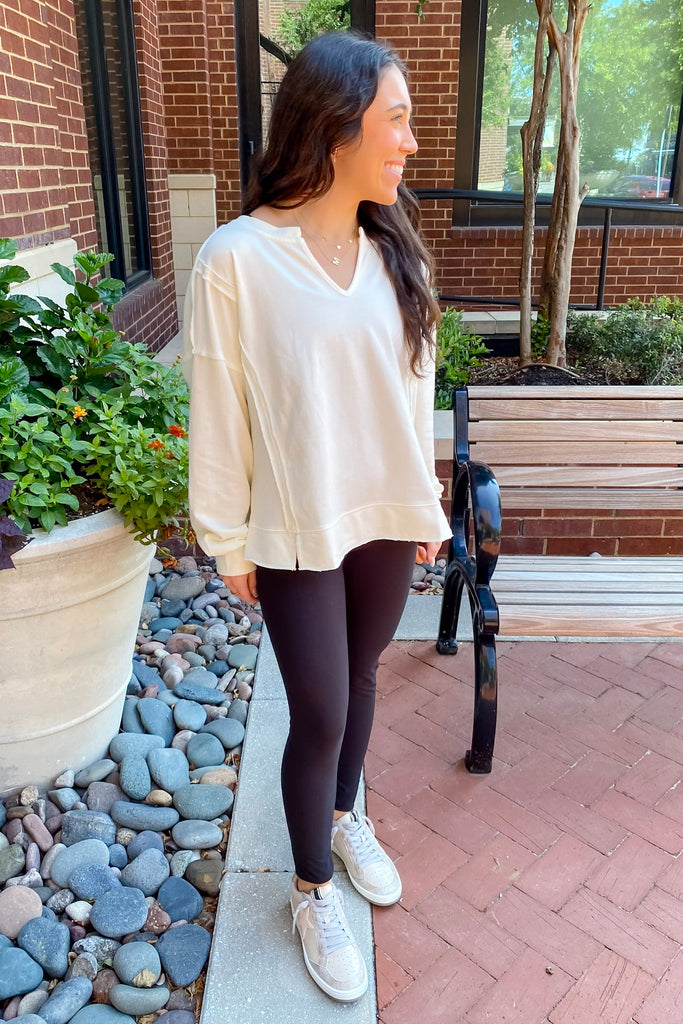 Around the Town Ivory Top - Lyla's: Clothing, Decor & More - Plano Boutique