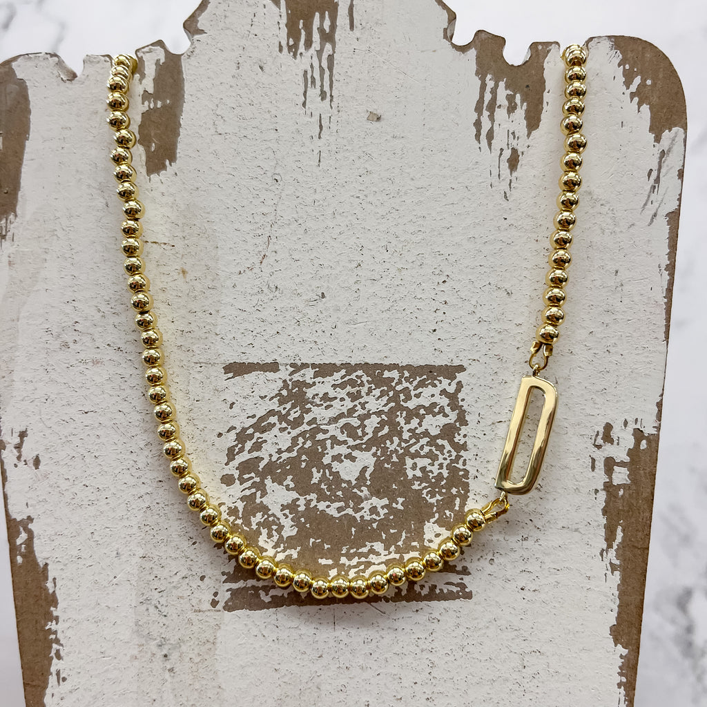 Initial Sideways Initial Necklace - Lyla's: Clothing, Decor & More - Plano Boutique