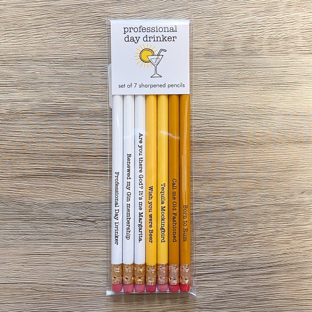 Pencil Set - Professional Day Drinker - Lyla's: Clothing, Decor & More - Plano Boutique