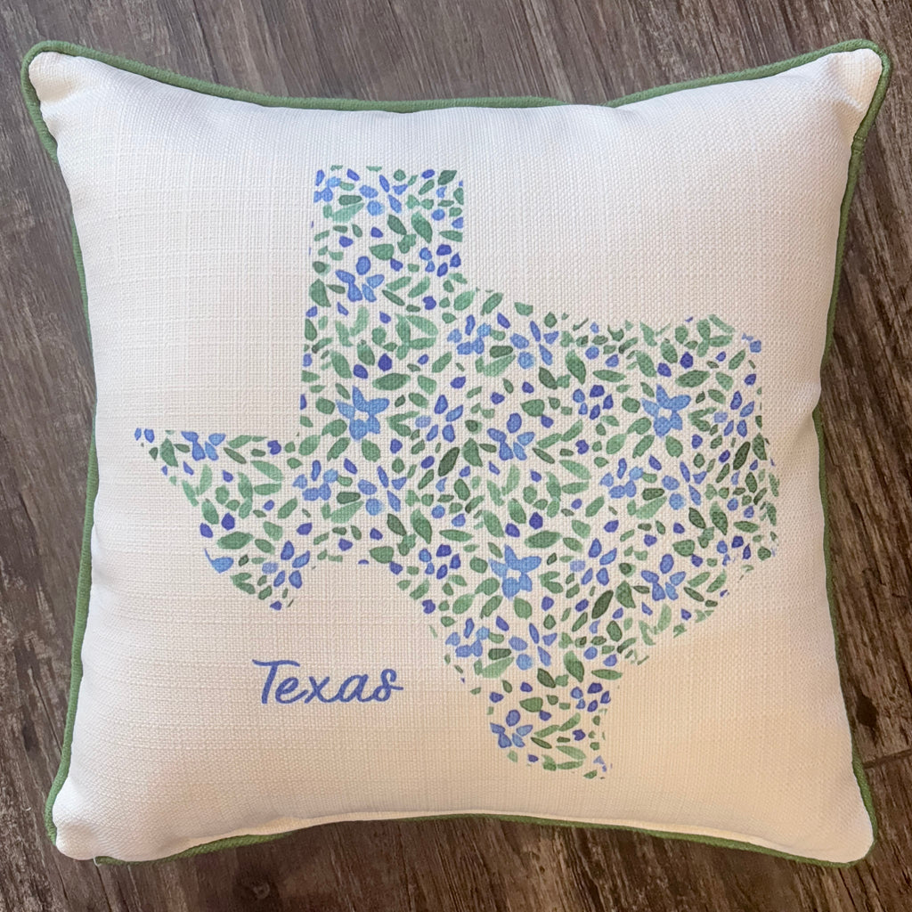 Texas Floral State Shaped Pillow - Lyla's: Clothing, Decor & More - Plano Boutique