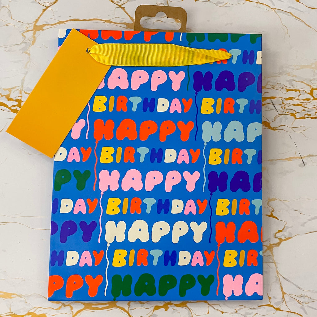 Happy Birthday Repeat Small Gift Bag - Lyla's: Clothing, Decor & More - Plano Boutique