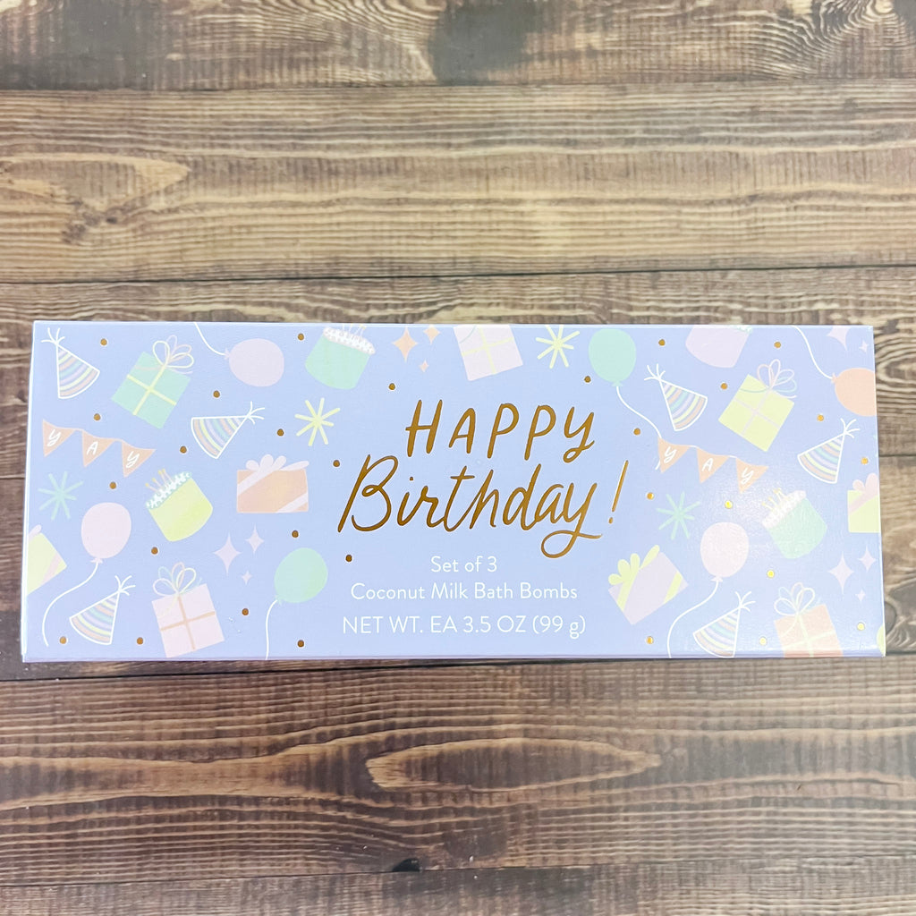 Cait & Co Happy Birthday Bath Bomb Gift Set - Lyla's: Clothing, Decor & More - Plano Boutique