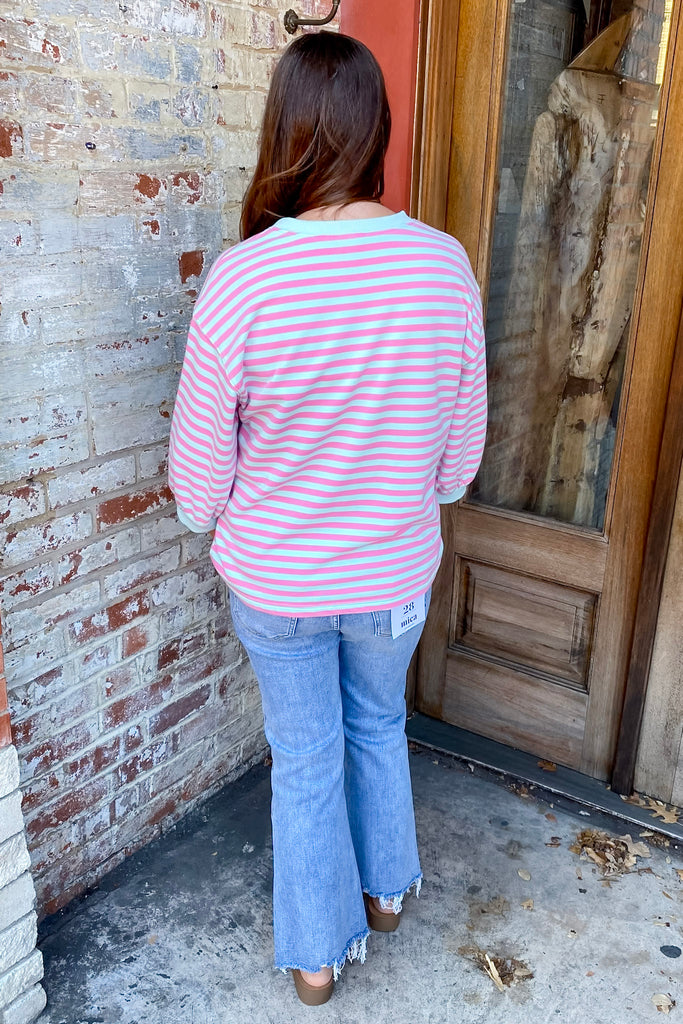Give It All Pink Striped Sweater - Lyla's: Clothing, Decor & More - Plano Boutique