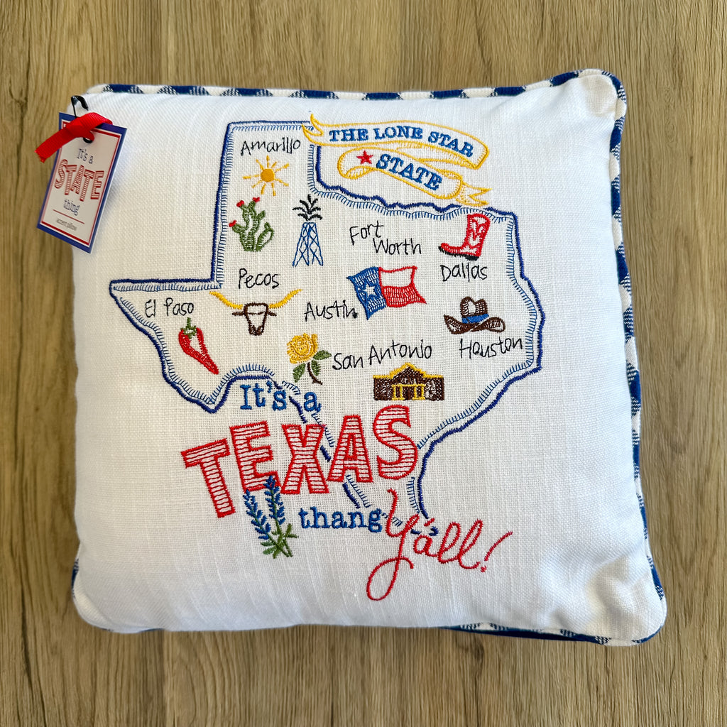 Texas The Lone Star State Pillow - Lyla's: Clothing, Decor & More - Plano Boutique
