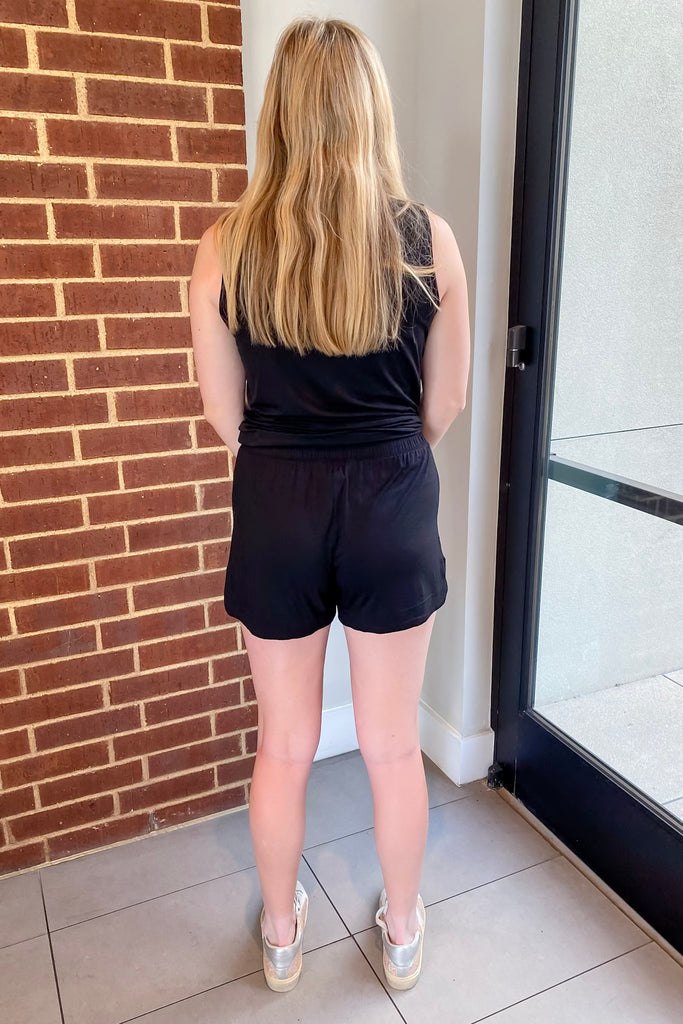 Athleisure Viscose Tulip Black Shorts - Lyla's: Clothing, Decor & More - Plano Boutique
