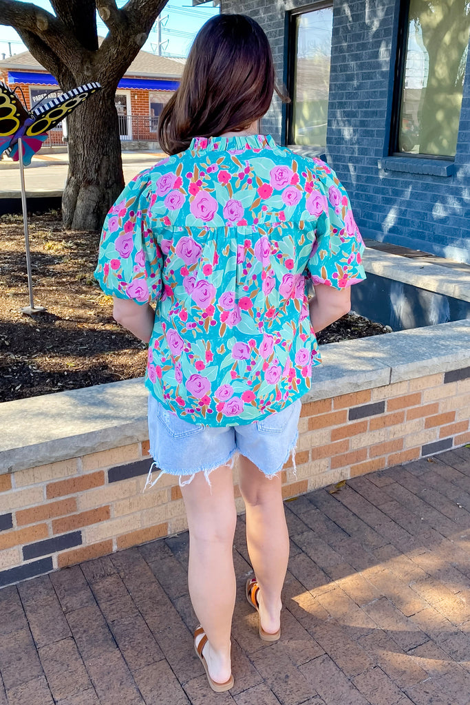 Pass It To Me Floral Print Top - Lyla's: Clothing, Decor & More - Plano Boutique