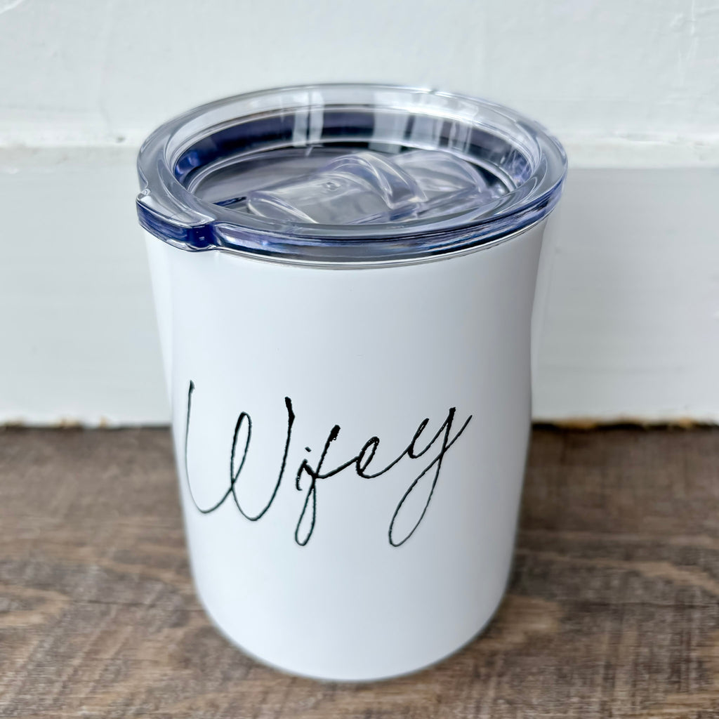 Wifey Boho White Tumbler - Lyla's: Clothing, Decor & More - Plano Boutique