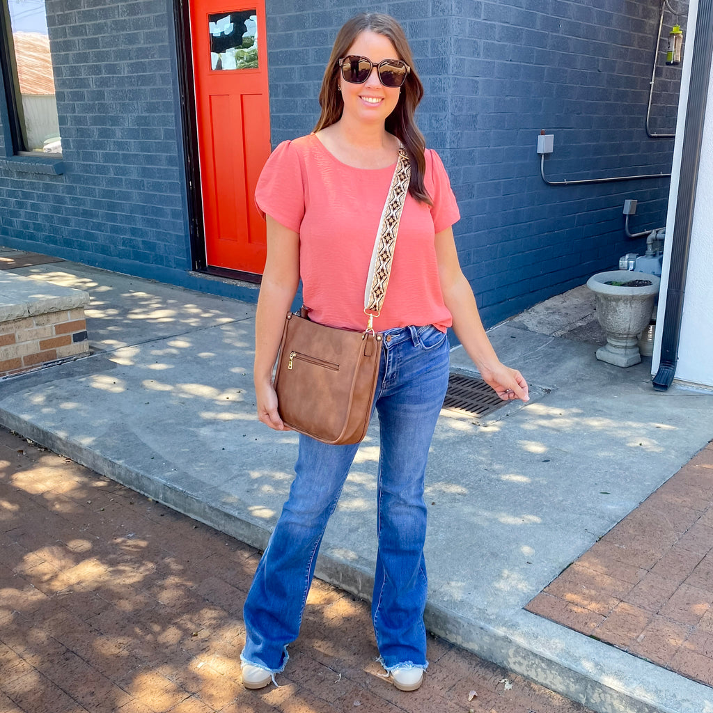 Jen & Co Posie Crossbody Handbag - Brown - Lyla's: Clothing, Decor & More - Plano Boutique