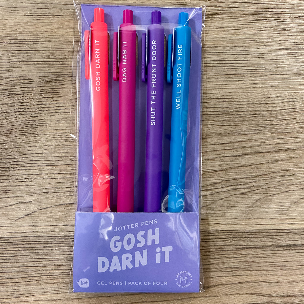 Gosh Darn It Jotter Pens Set of 4 - Lyla's: Clothing, Decor & More - Plano Boutique