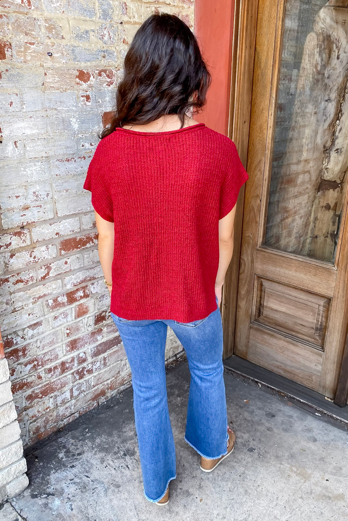Golden Hour Deep Red Top - Lyla's: Clothing, Decor & More - Plano Boutique
