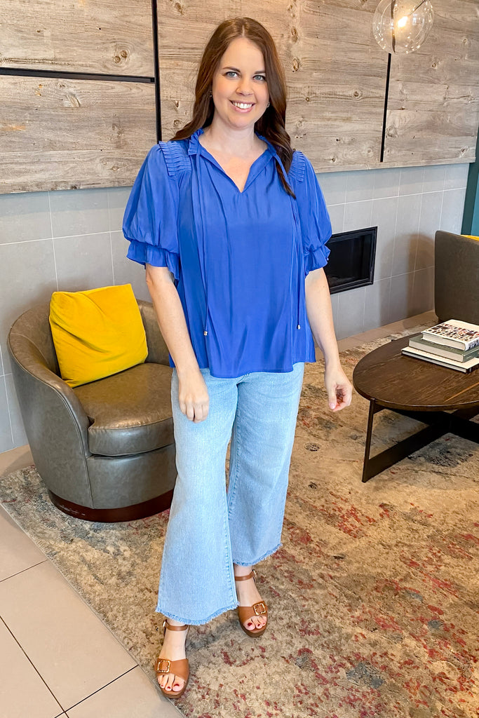 Bold Confidence Royal Blue Top - Lyla's: Clothing, Decor & More - Plano Boutique