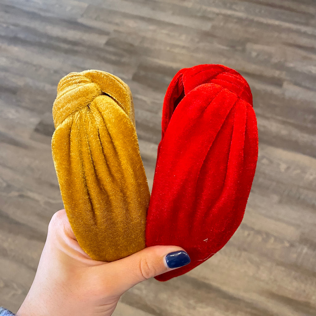 Knotted Velvet Headband - Lyla's: Clothing, Decor & More - Plano Boutique