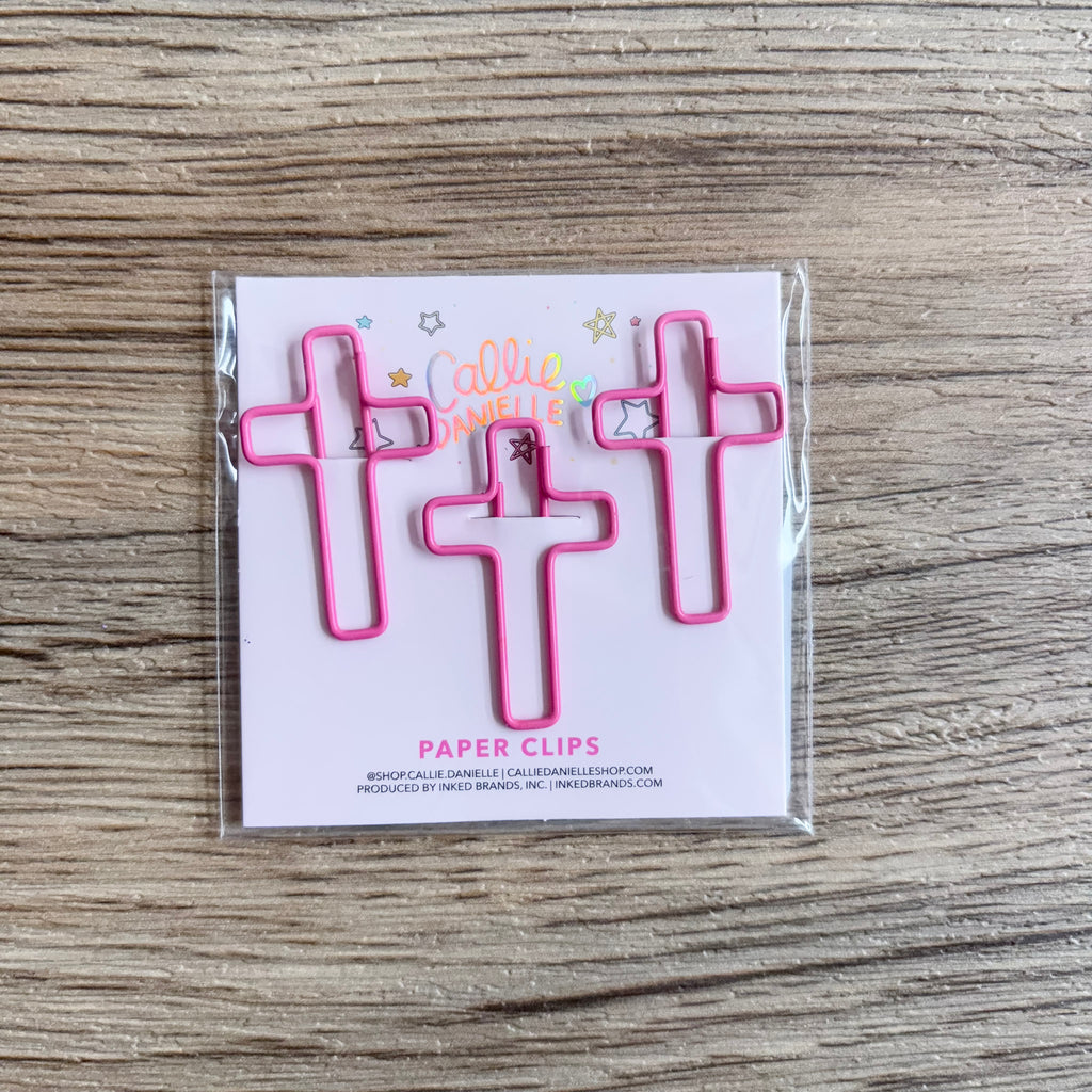 Pink Cross Paperclips - Lyla's: Clothing, Decor & More - Plano Boutique