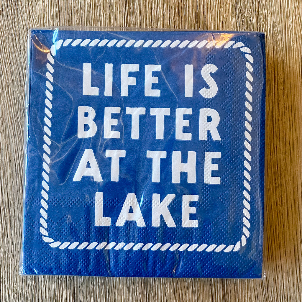 Life Is Better At the Lake Cocktail Napkins - Lyla's: Clothing, Decor & More - Plano Boutique