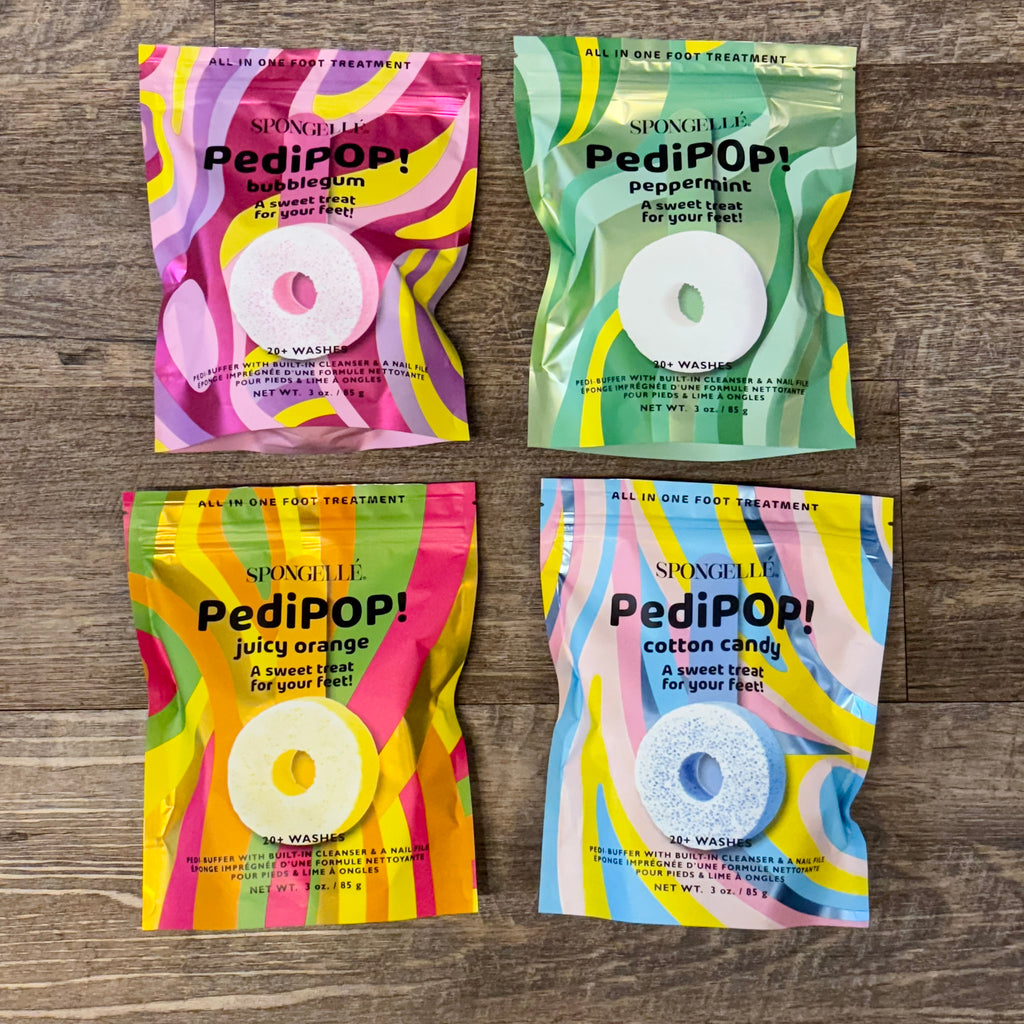 Bubblegum PediPOP! Pedi Buffer & Nail File by Spongelle - Lyla's: Clothing, Decor & More - Plano Boutique