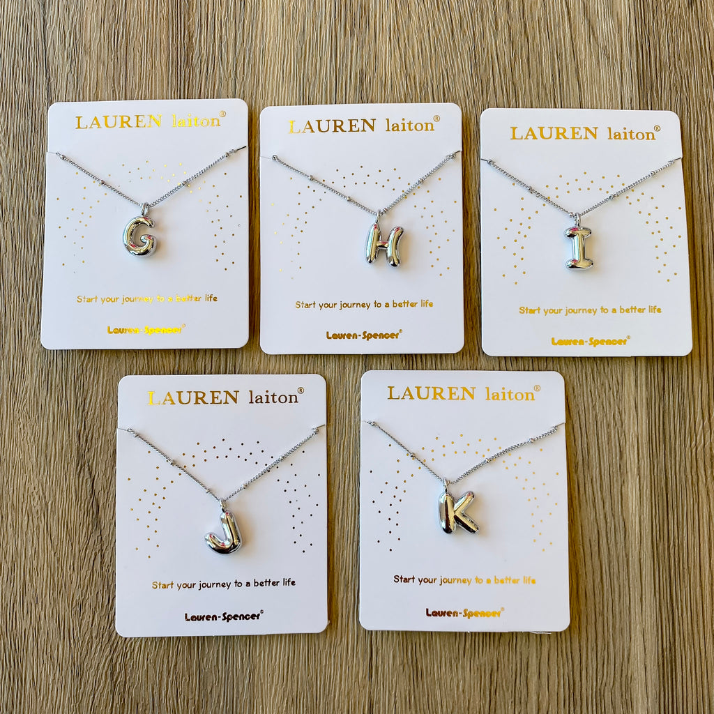 Bubble Letter Necklace - Lyla's: Clothing, Decor & More - Plano Boutique