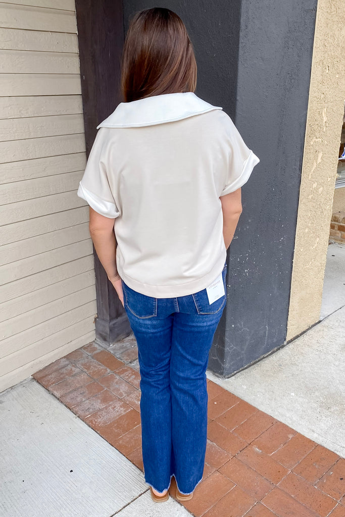 Come See Me Ecru Polo Top - Lyla's: Clothing, Decor & More - Plano Boutique