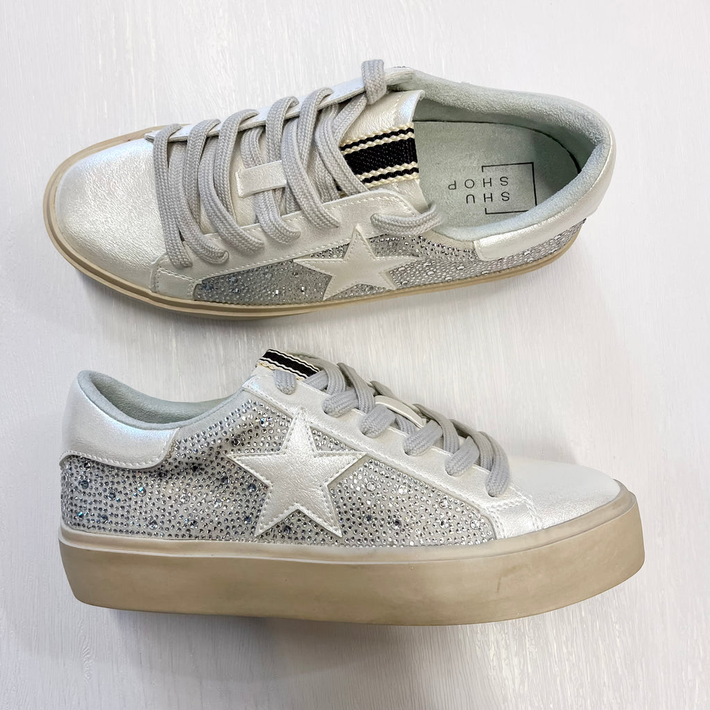 Reba Ice Sparkle Shu Shop Sneaker - Lyla's: Clothing, Decor & More - Plano Boutique