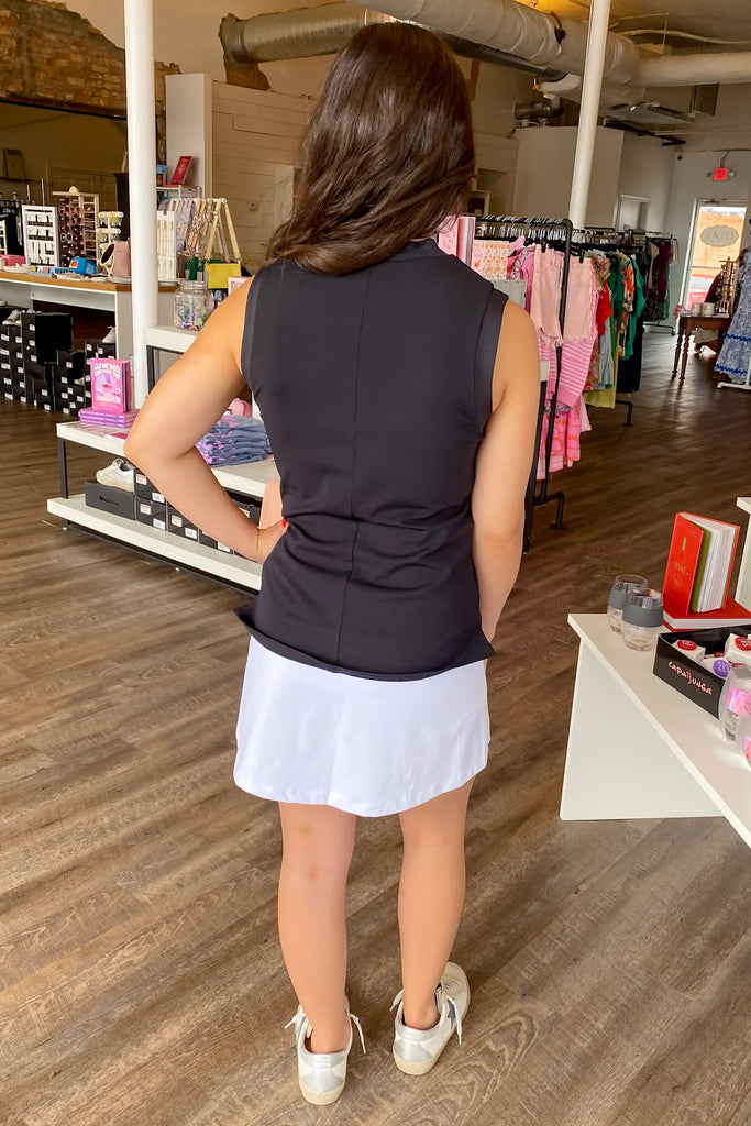 Athleisure UV Protection Half Zip Mandarin Collar Active Black Top - Lyla's: Clothing, Decor & More - Plano Boutique