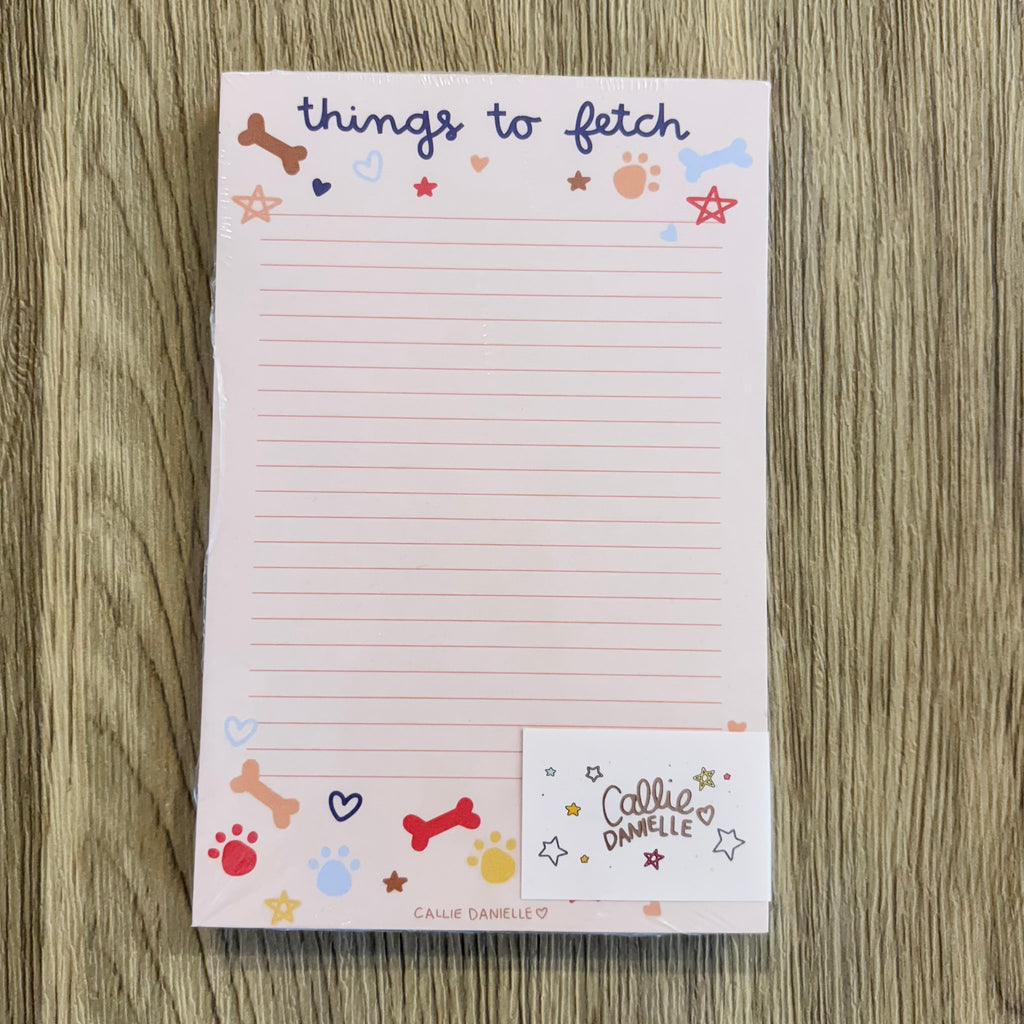 Things to Fetch Dog Notepad - Lyla's: Clothing, Decor & More - Plano Boutique