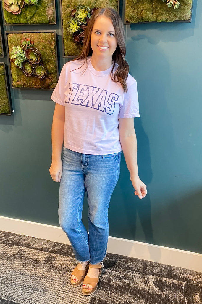 Texas Arched Outline Orchid Top - Lyla's: Clothing, Decor & More - Plano Boutique