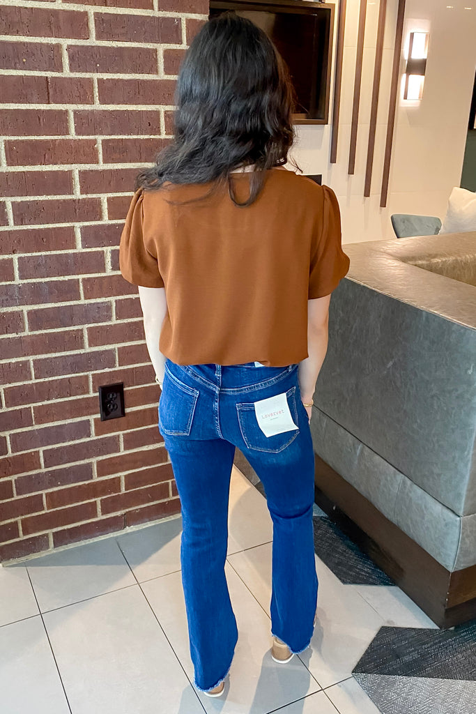 Wonder About You Mocha Brown Top - Lyla's: Clothing, Decor & More - Plano Boutique