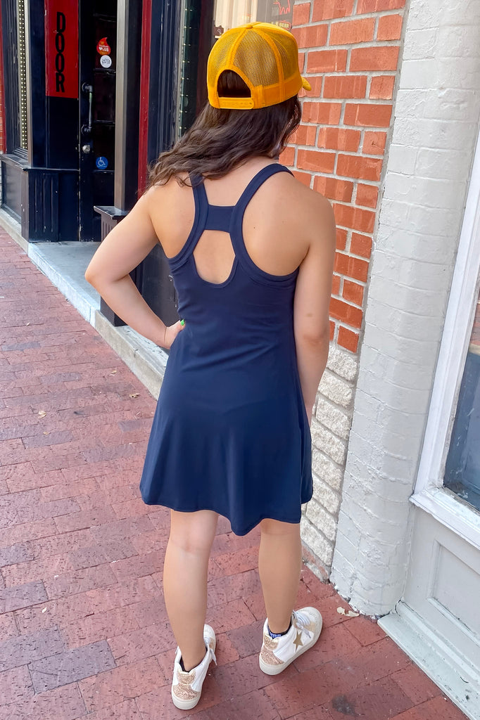 Athleisure Navy Active Romper - Lyla's: Clothing, Decor & More - Plano Boutique