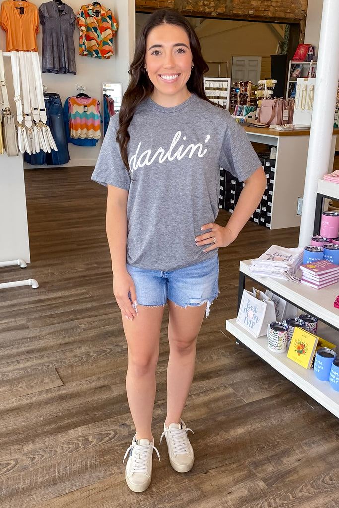 Darlin Grey Top - Lyla's: Clothing, Decor & More - Plano Boutique