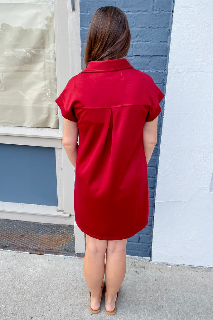 Burgundy Ease Dress - Lyla's: Clothing, Decor & More - Plano Boutique