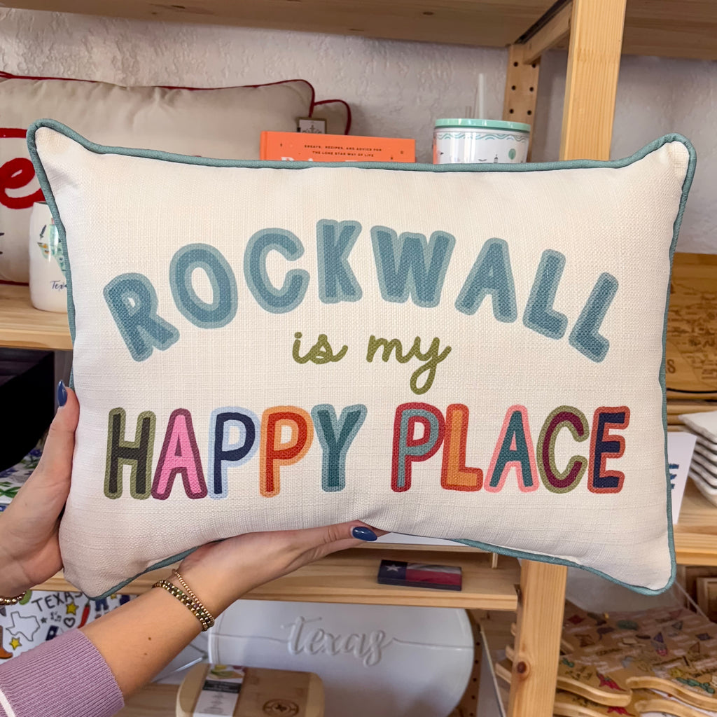 Rockwall is My Happy Place Pillow - Lyla's: Clothing, Decor & More - Plano Boutique