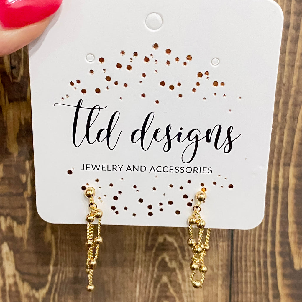 Golden Bubble Dangle Earrings - Lyla's: Clothing, Decor & More - Plano Boutique