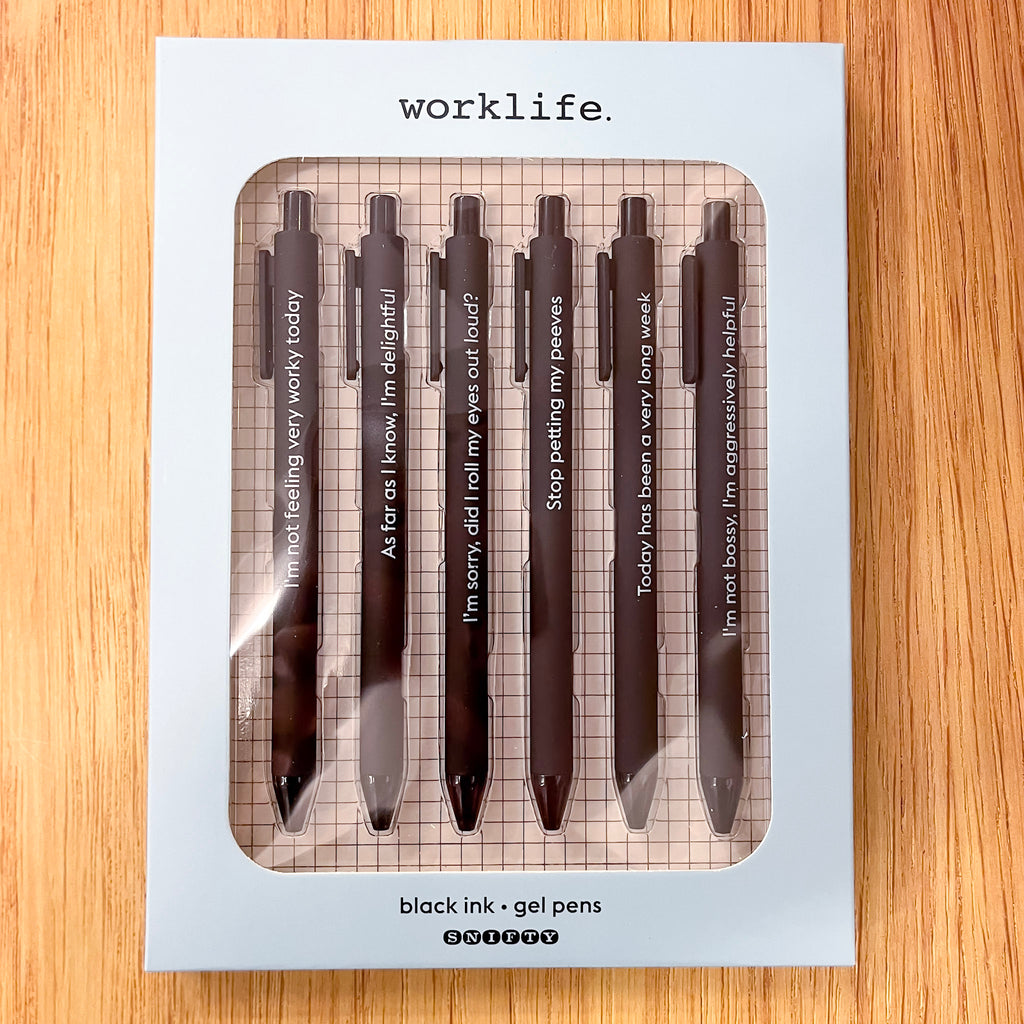 Worklife – Quotable Gel Pen Set - Lyla's: Clothing, Decor & More - Plano Boutique