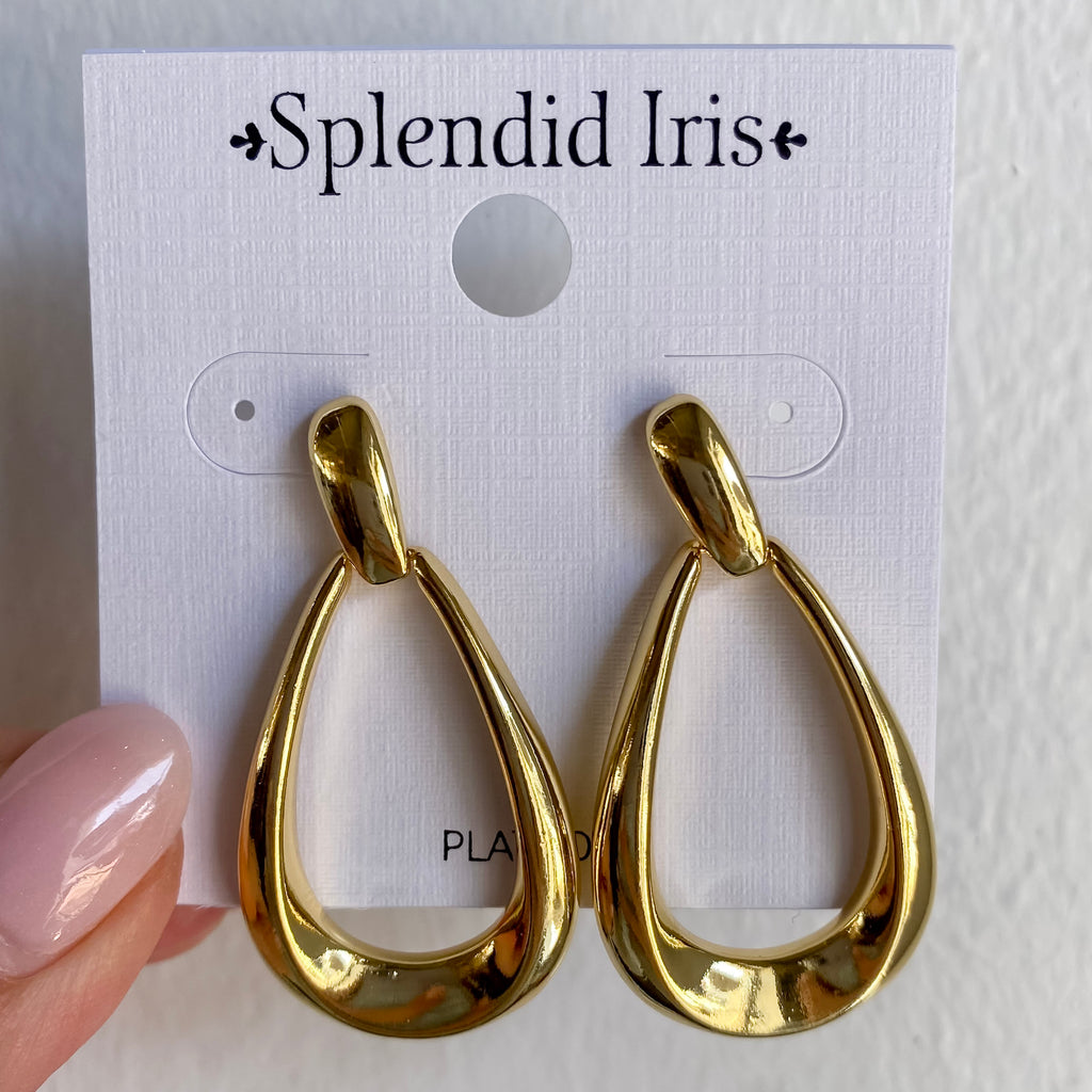 Contemporary Gold Earrings - Lyla's: Clothing, Decor & More - Plano Boutique