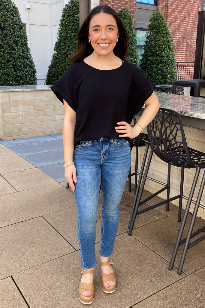 Breezy and Easy Black Top - Lyla's: Clothing, Decor & More - Plano Boutique