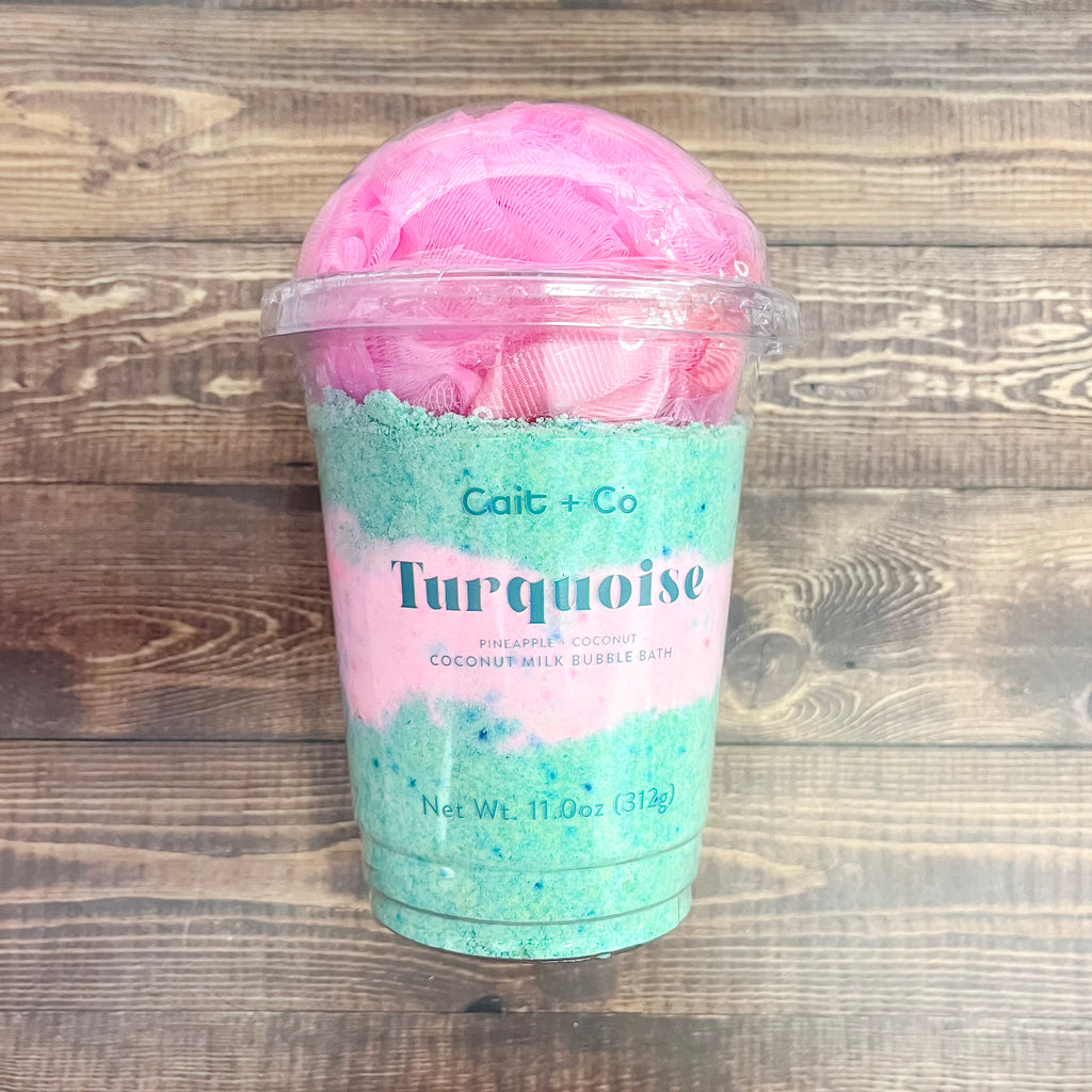 Cait & Co Turquoise Bubble Bath Milkshake - Lyla's: Clothing, Decor & More - Plano Boutique