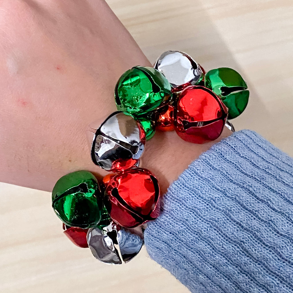Jingle and Ring Sleigh Bell Stretch Bracelet - Lyla's: Clothing, Decor & More - Plano Boutique