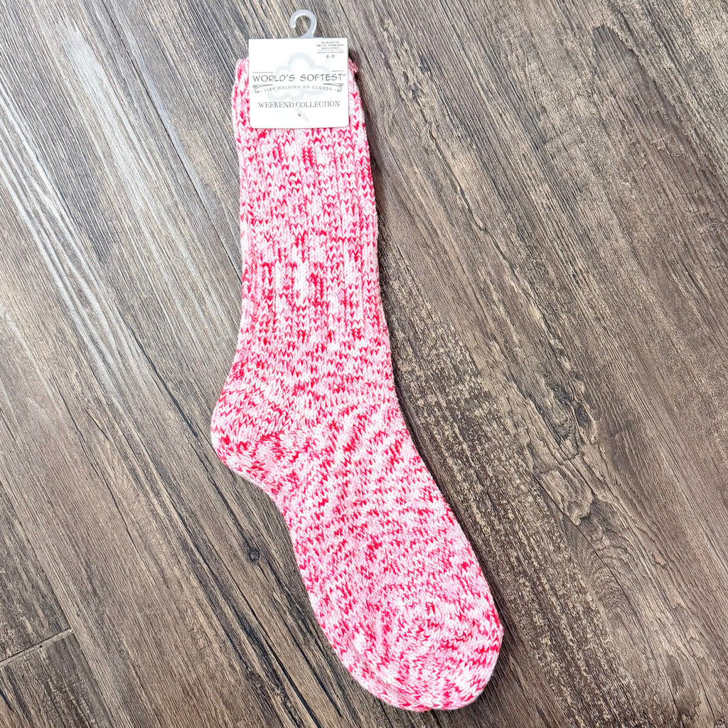 Peppermint Cozy Ladies Socks - Lyla's: Clothing, Decor & More - Plano Boutique