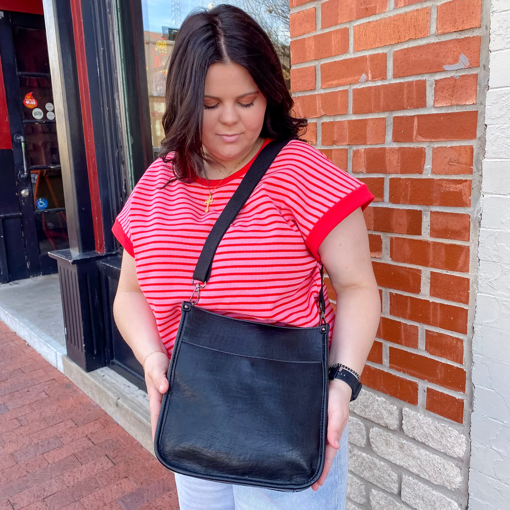 Jen & Co Posie Crossbody Handbag - Black - Lyla's: Clothing, Decor & More - Plano Boutique