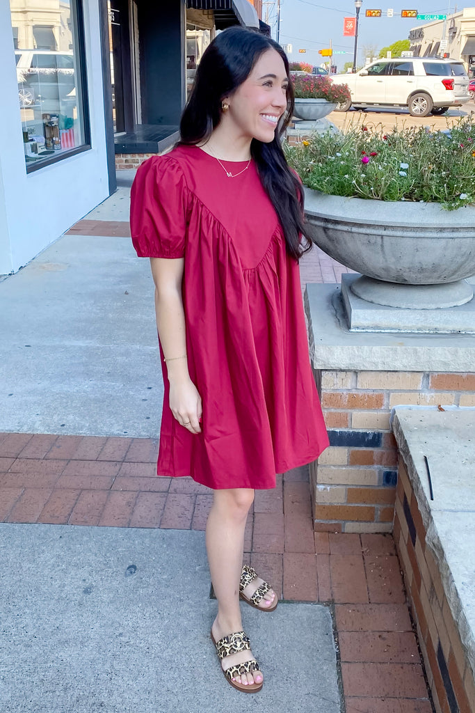 Good To Know Deep Red Dress - Lyla's: Clothing, Decor & More - Plano Boutique