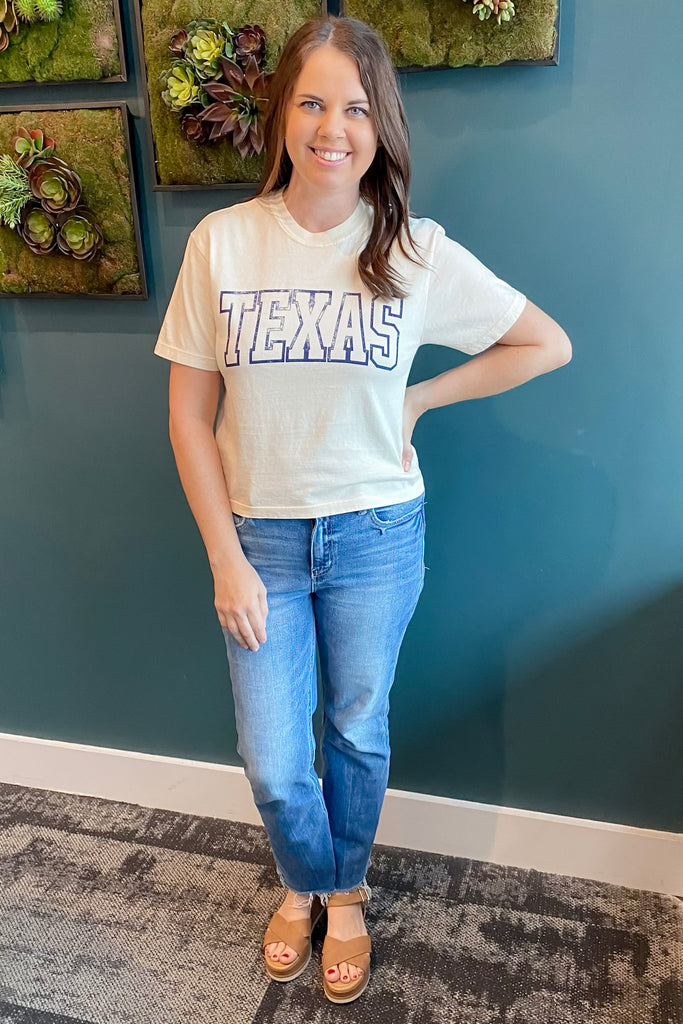 Texas Arched Outline Ivory Top - Lyla's: Clothing, Decor & More - Plano Boutique