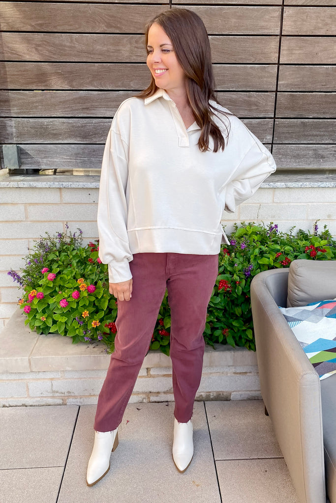 Buttery Soft Cream Pullover - Lyla's: Clothing, Decor & More - Plano Boutique