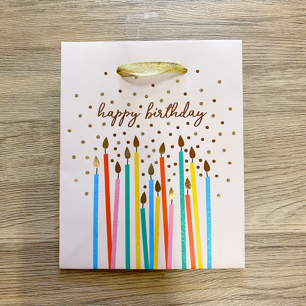 Make A Wish Happy Birthday Small Gift Bag - Lyla's: Clothing, Decor & More - Plano Boutique