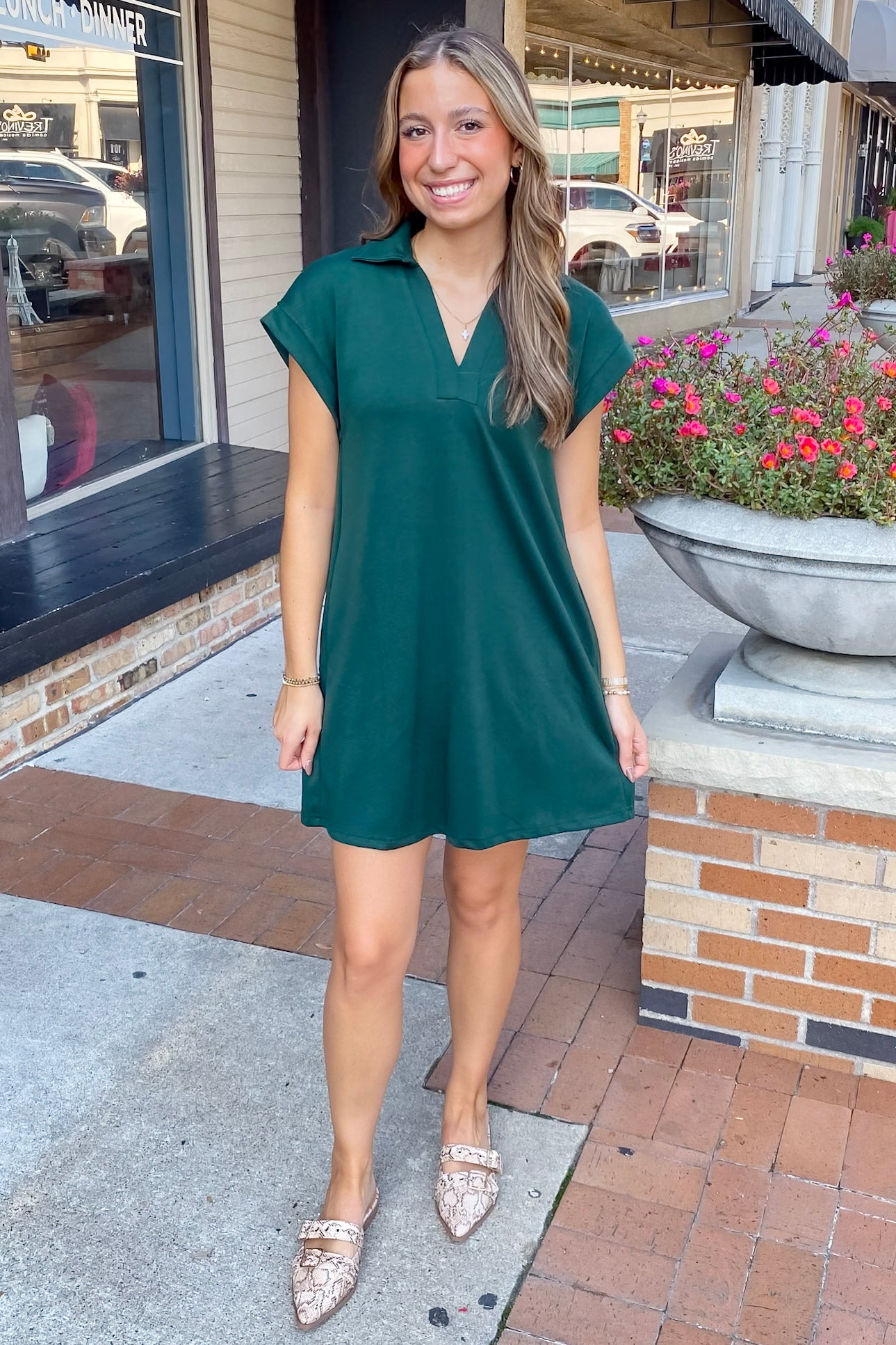 Hunter Green Ease Dress Medium Hunter Green Ease Dress Medium