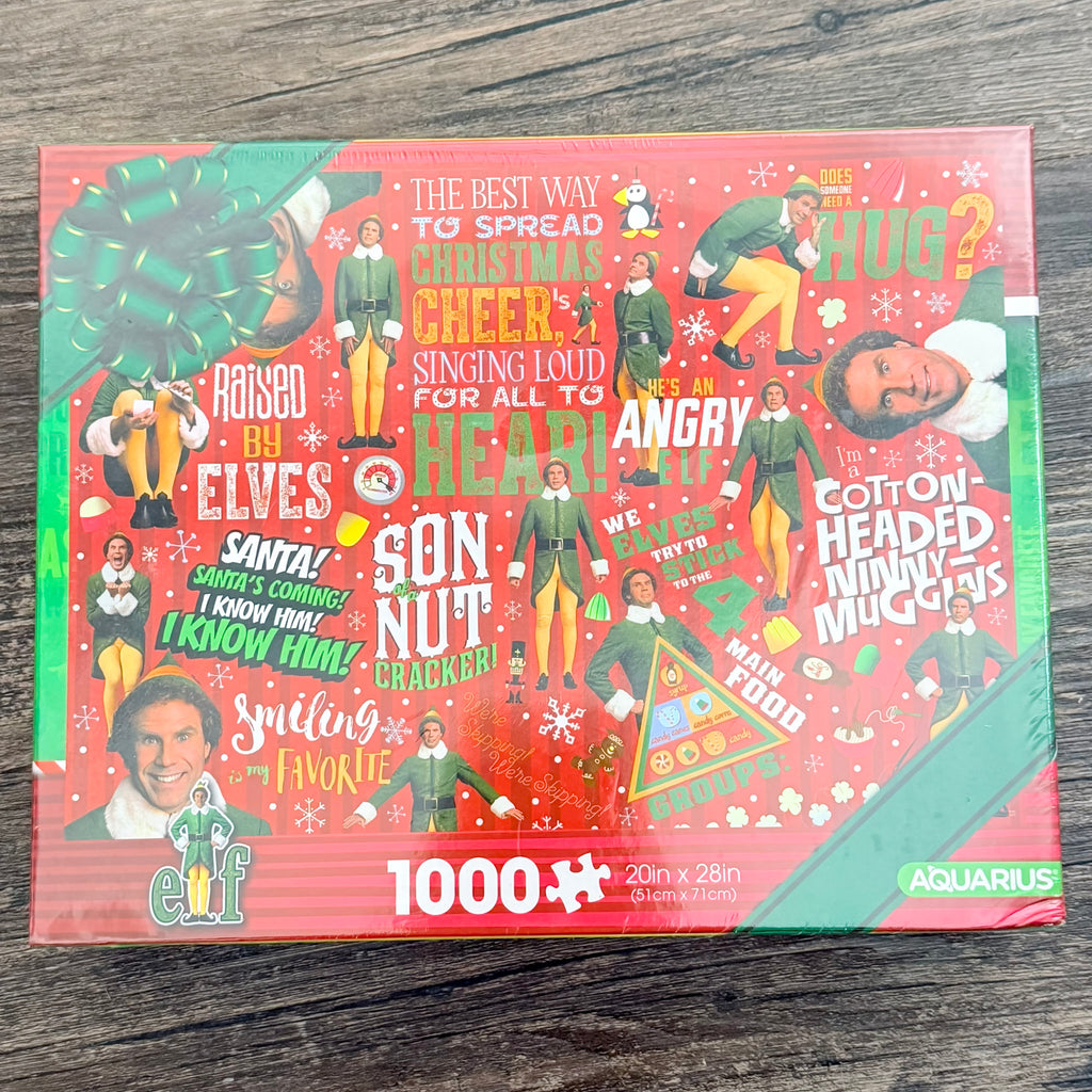 Elf – Wrapping Paper 1000 Piece Jigsaw Puzzle - Lyla's: Clothing, Decor & More - Plano Boutique