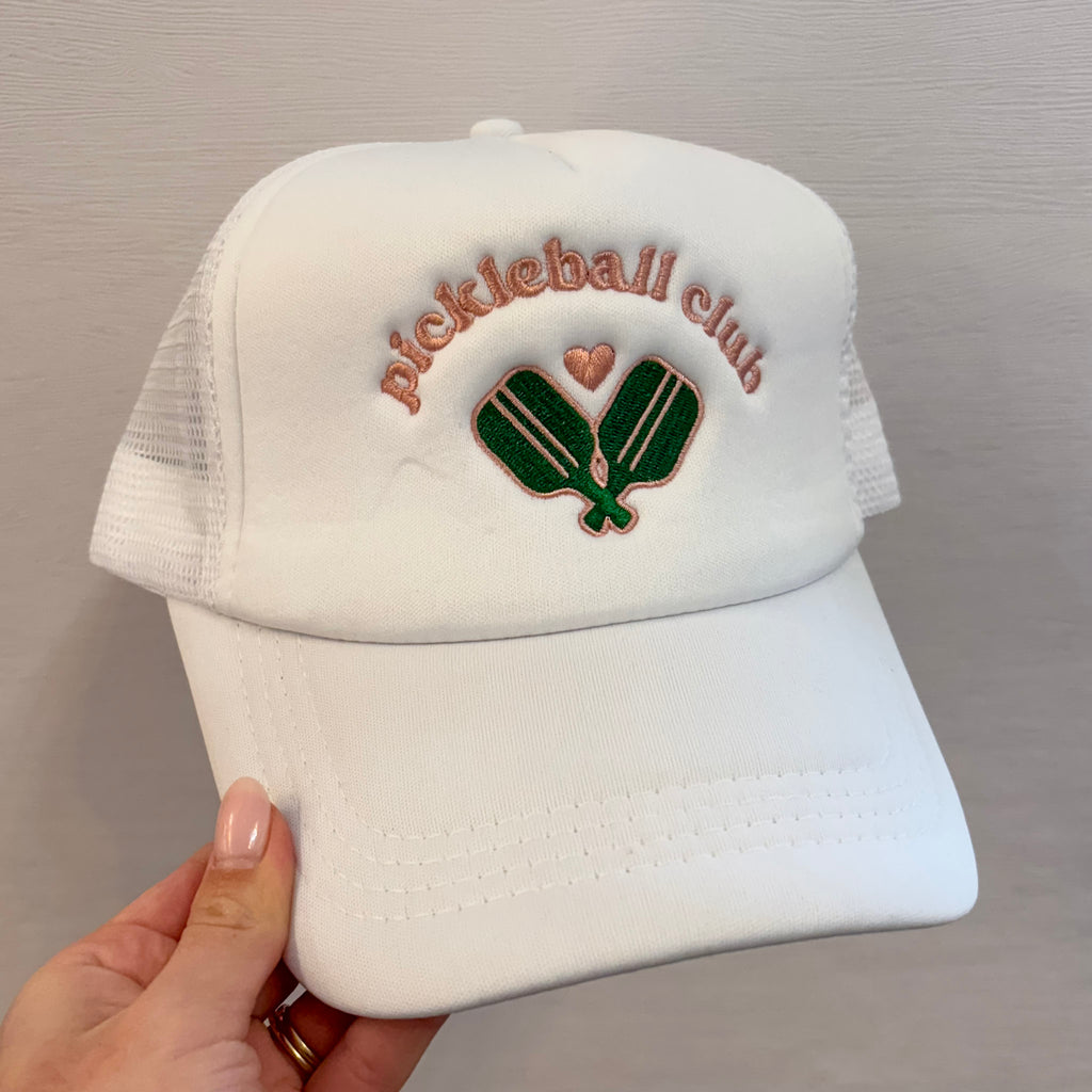 Embroidered Trucker Hat - Pickleball Club - Lyla's: Clothing, Decor & More - Plano Boutique