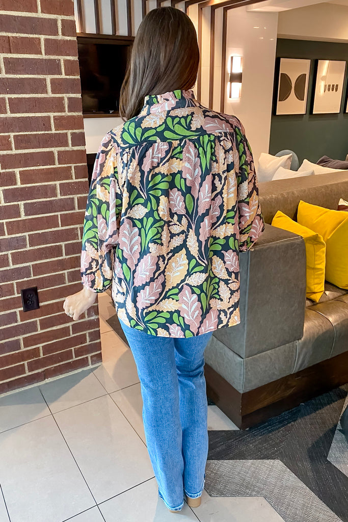 Please Say Yes Floral Print Black Top - Lyla's: Clothing, Decor & More - Plano Boutique