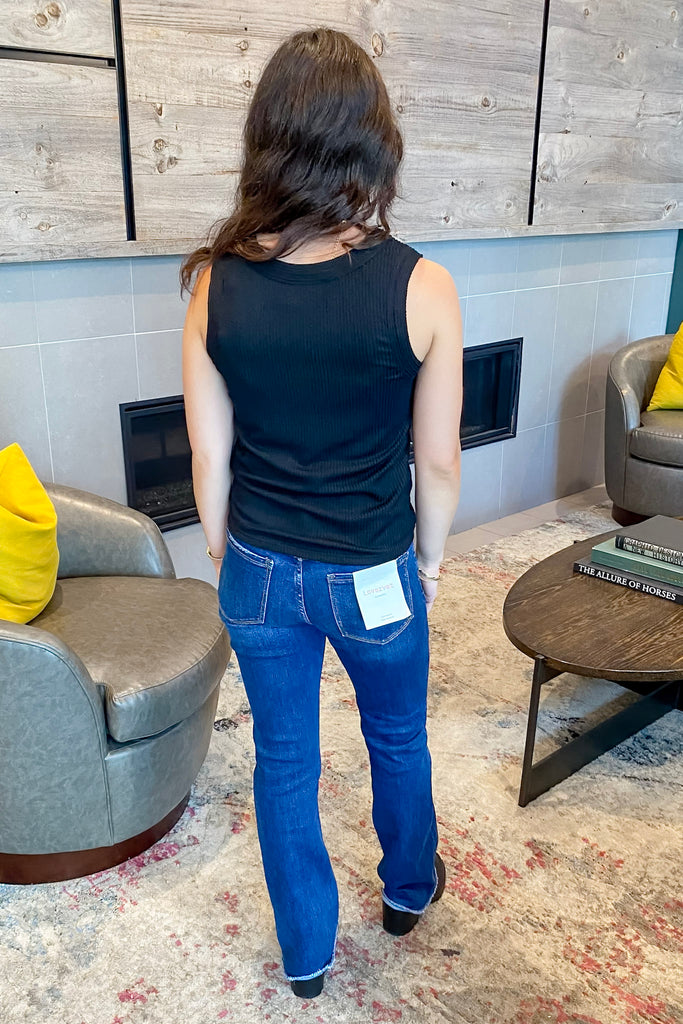 Pretty Please Henley Jet Black Tank - Lyla's: Clothing, Decor & More - Plano Boutique